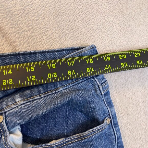 Signature By Levi Womans Jeans 18M 34x32 Mid-Rise Bootcut Hem Frayed - Picture 5 of 14